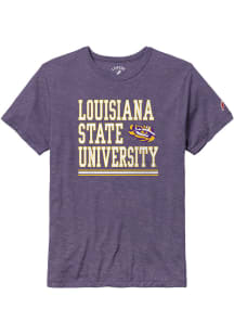 LSU Tigers Purple Bandwidth Seal Short Sleeve Fashion T Shirt