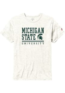 Michigan State Spartans White Bandwidth Seal Short Sleeve Fashion T Shirt