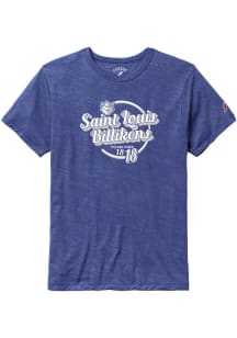 Saint Louis Billikens Blue Retro Circle Graphic Short Sleeve Fashion T Shirt