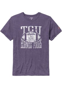 TCU Horned Frogs Purple Football Square In Short Sleeve Fashion T Shirt