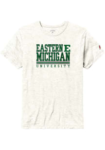 Eastern Michigan Eagles White Bandwidth Seal Short Sleeve Fashion T Shirt