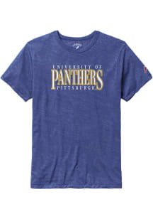 Pitt Panthers Blue Part Time Flat Name Short Sleeve Fashion T Shirt