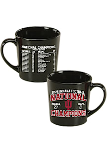 Indiana Hoosiers 21oz 2025 Scoreboard Nat Champ Perfect Season Nicholas Mug Ceramic Mug - Black