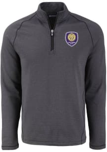 Cutter and Buck Orlando City SC Mens Black Pehastin Long Sleeve Qtr Zip Pullover