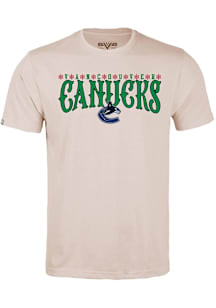Levelwear Vancouver Canucks Tan Richmond Snowflakes Short Sleeve T Shirt