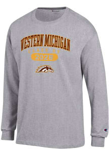 Mens Western Michigan Broncos Grey Champion Arch Pill Class of 2028 Jersey Tee