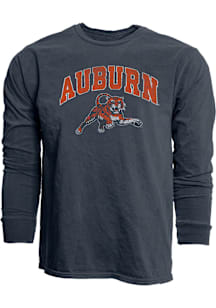 Auburn Tigers Navy Blue Arch Mascot Long Sleeve T Shirt