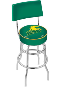 Kentucky State University Double-Ring Swivel with Back Pub Stool - Black