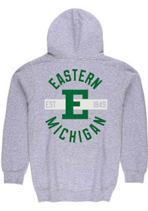 Summit Sportswear Eastern Michigan Eagles Mens Grey Front Back Long Sleeve Full Zip Jacket