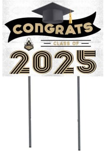 White Purdue Boilermakers Class of 2025 graduation graphic Yard Sign