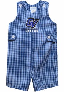 Vive La Fete Grand Valley State Lakers Baby Blue Gingham Overalls