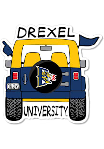 Drexel Dragons 3.5" Jeep Rugged Stickers - Blue