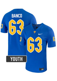 Ty Banco Nike Youth Blue Pitt Panthers NIL Name And Number Football Jersey Jersey