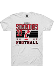 Weston Simmons Rally Mens White Cincinnati Bearcats NIL Striped Player T Shirt
