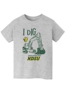 Vive La Fete North Dakota State Bison Youth Grey Excavator Short Sleeve T-Shirt