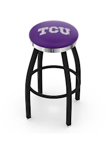 TCU Horned Frogs Chrome Seat Pub Stool - Black
