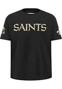Pro Standard New Orleans Saints Boys Black Classic Chenille Short Sleeve Fashion Tee