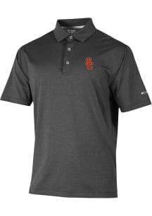 Mens USC Trojans Black Columbia Sand Tee Short Sleeve Polo Shirt