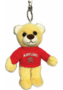 Red Maryland Terrapins 4.5inch Fluffy Bear Keychain
