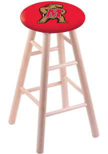 Brown Maryland Terrapins Round Cushion Maple Pub Stool