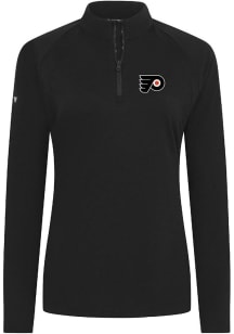 Levelwear Philadelphia Flyers Womens Black Flex Embroidered 3D Patch Qtr Zip