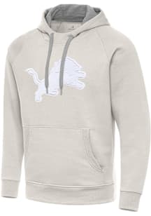 Antigua Detroit Lions Mens White Victory Tonal Long Sleeve Hoodie