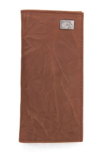 Leather Secretary Iowa Hawkeyes Mens Bifold Wallet - Brown