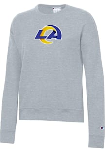 Champion Los Angeles Rams Womens Grey Powerblend Crew Sweatshirt