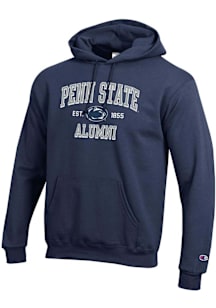 Champion Penn State Nittany Lions Mens Navy Blue Est Alumni Powerblend Long Sleeve Hoodie
