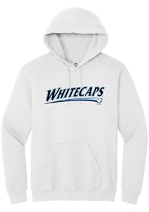 Summit Sportswear West Michigan Whitecaps Mens White Alt Logo Wordmark Long Sleeve Hoodie