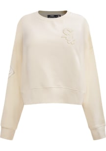 Pro Standard Chicago White Sox Mens White Neutral Long Sleeve Fashion Sweatshirt