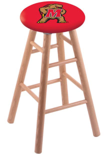 Brown Maryland Terrapins Round Cushion Oak Pub Stool