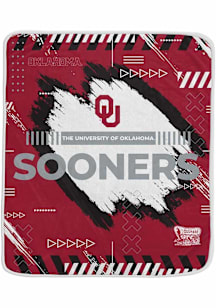 Oklahoma Sooners Twin XL Plush 65 x 90 Fleece Blanket - Crimson