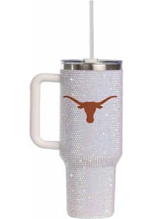 Texas Longhorns 34oz White Bling Stainless Steel Tumbler - White