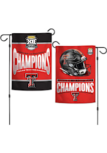Texas Tech Red Raiders 2025 Big 12 Champions Silk Screen Grommet Flag - White