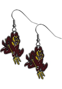 Arizona State Sun Devils Chrome Dangle Womens Earrings