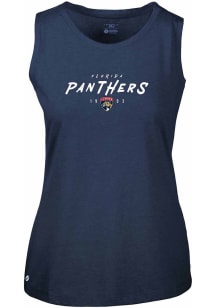 Levelwear Florida Panthers Womens Navy Blue Macy Scratched Tank Top