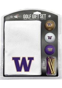 White Washington Huskies Microfiber 16x40 Golf Gift Set