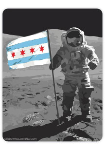 Chicago Moon Man Stickers - Black