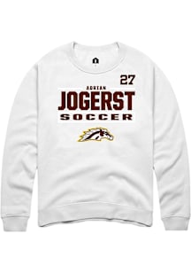 Adrian Jogerst Western Michigan Broncos Mens White NIL Stacked Box Player Crew