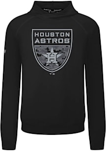 Levelwear Houston Astros Black Mandate Buckler Long Sleeve T Shirt