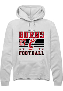 Taizaun Burns Cincinnati Bearcats Mens White Football NIL Striped Player Hood