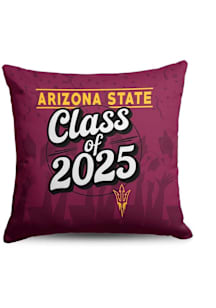 Arizona State Sun Devils Class of 2025 18x18 Throw Pillow - Maroon