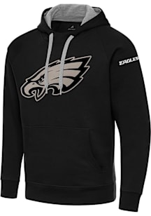 Antigua Philadelphia Eagles Mens Black Victory Hood Long Sleeve Hoodie