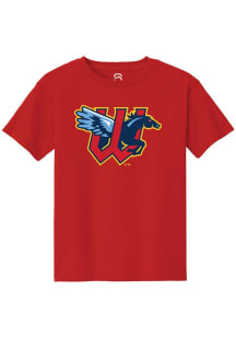 Summit Sportswear Wichita Wind Surge Youth Red Primary Logo Short Sleeve T-Shirt