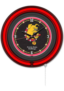Ferris State Bulldogs Double Neon Wall Clock