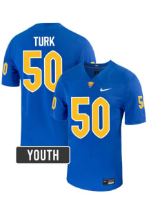 Shep Turk Nike Youth Blue Pitt Panthers NIL Name And Number Football Jersey Jersey