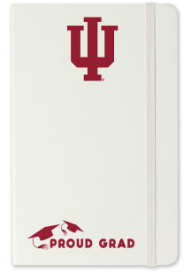 White Indiana Hoosiers Proud Grad team logo Notebook and Folder