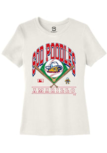 Summit Sportswear Amarillo Sod Poodles Womens White Homefield Short Sleeve T-Shirt