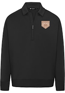 Levelwear Los Angeles Kings Mens Black Luxe Signature 1/4 Zip Paragon Long Sleeve Qtr Zip Fashion..